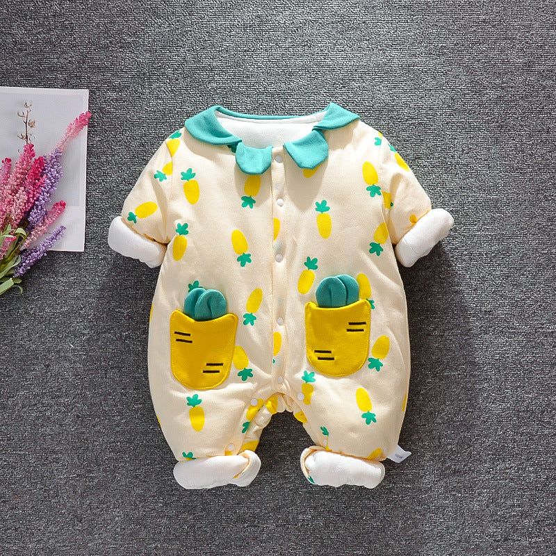 Sara Cute Baby Autumn Thin Cotton Warm Jumpsuit - GuGuTon baby store - Baby Fashion - Toddlers Outfits - Babies Outfits - Toddler Clothes - Kids Clothing - Newborn Clothes - Newborn Wear - Kids Wear - Trending Clothes - Trending Outfits - Fall Fashion - Winter Fashion - Girls Clothes - Boys Clothes - Babies Wear - Kids Accessories - KidsWear - Summer Clothes - Summer Fashion - Summer Trend - Falls Sweaters - Tops - Bottom - Jeans - Blouse - Dresses - Newborn Dresses - Toys