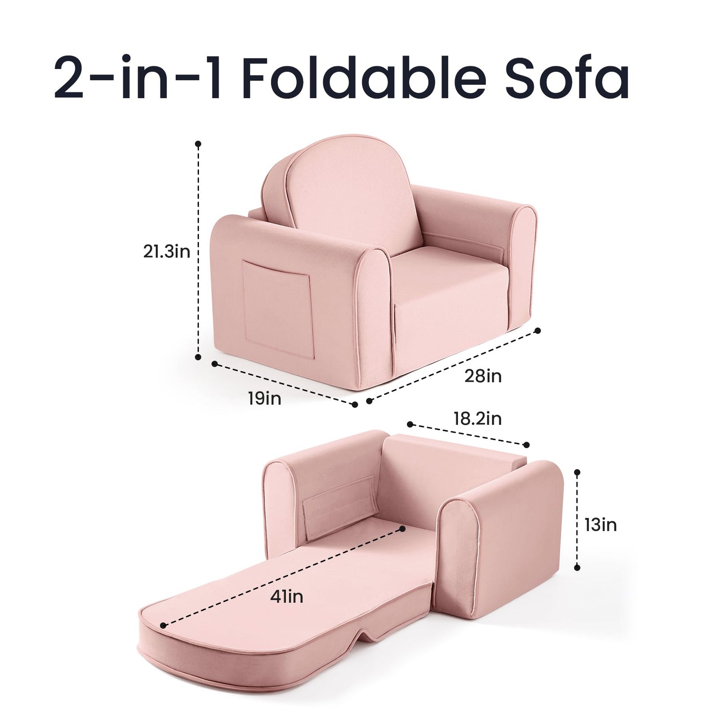 GentleSnug Kid Chair - Pink