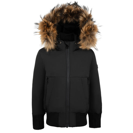 Gabriel Boys Matte Black Puff Coat