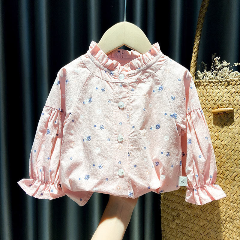 Mia Girls Shirts Autumn Baby Print Long-sleeved Blouse Doll Shirts Spring and Autumn Clothes Baby Girls Blouse Girl Tops