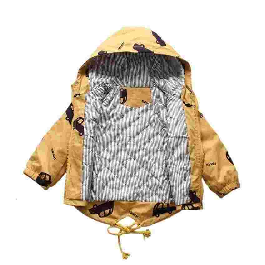 Jaison Kids Cartoon Winter Jacket with Hooded Zipper
