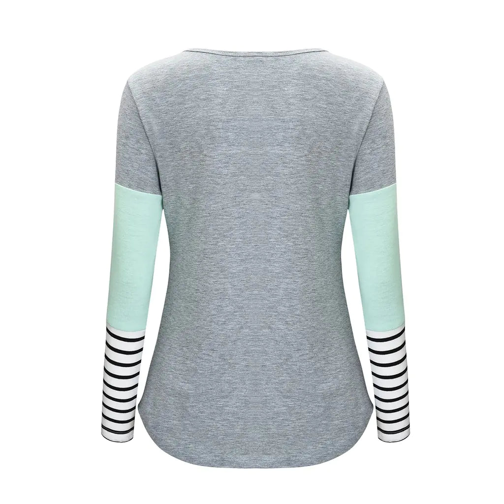 Catalina Maternity Nursing T-Shirt with Stitching and Long Sleeves