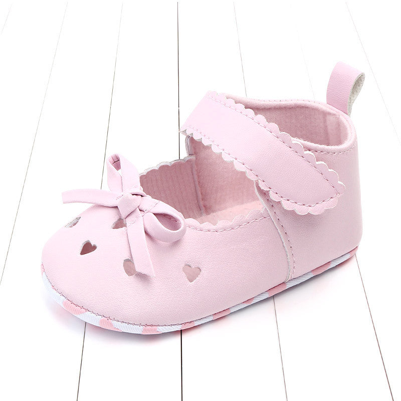 Alianna Bow Plain Color Princess Shoes