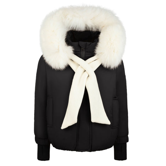 Macys Girls Black/Ivory Shawl Jacket