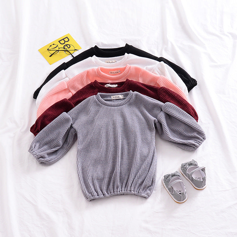 Eva Girls Spring Lantern Sleeve Solid Color Kids T-shirt Top - GuGuTon baby store - Baby Fashion - Toddlers Outfits - Babies Outfits - Toddler Clothes - Kids Clothing - Newborn Clothes - Newborn Wear - Kids Wear - Trending Clothes - Trending Outfits - Fall Fashion - Winter Fashion - Girls Clothes - Boys Clothes - Babies Wear - Kids Accessories - KidsWear - Summer Clothes - Summer Fashion - Summer Trend - Falls Sweaters - Tops - Bottom - Jeans - Blouse - Dresses - Newborn Dresses - Toys