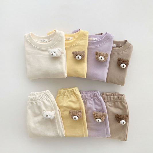 Amaia Casual Solid Color Round Neck Sweatpants Sweater
