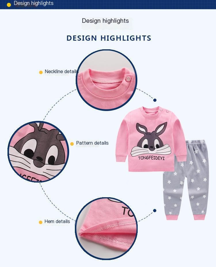 Coco Cotton Pajama Set for Kids 0-5 Years with Cartoon Design