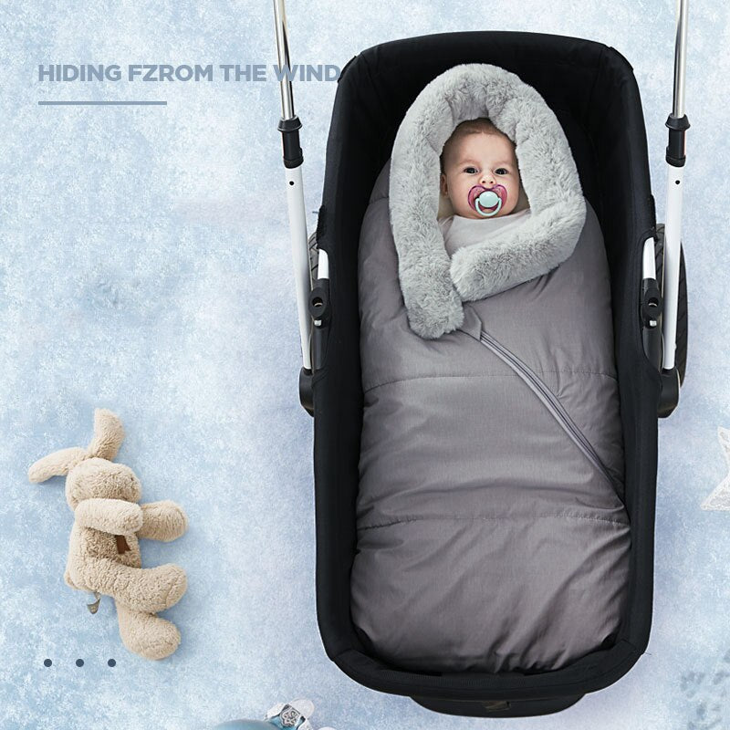 Newborn Baby Winter Warm Sleeping Bags Infant Button Swaddle Wrap