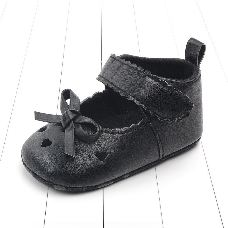 Alianna Bow Plain Color Princess Shoes