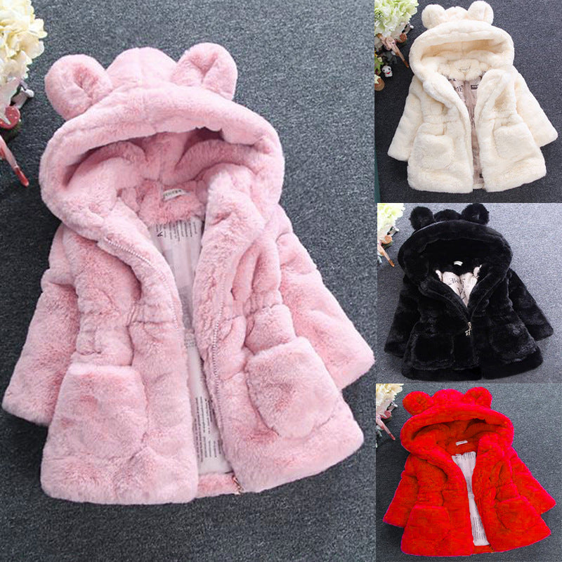 Hannie A girl's fur coat for autumn and winter Tops