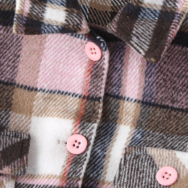 Yanisa Girls jacket Fashion Small Plaid Fashion - GuGuTon baby store - Baby Fashion - Toddlers Outfits - Babies Outfits - Toddler Clothes - Kids Clothing - Newborn Clothes - Newborn Wear - Kids Wear - Trending Clothes - Trending Outfits - Fall Fashion - Winter Fashion - Girls Clothes - Boys Clothes - Babies Wear - Kids Accessories - KidsWear - Summer Clothes - Summer Fashion - Summer Trend - Falls Sweaters - Tops - Bottom - Jeans - Blouse - Dresses - Newborn Dresses - Toys