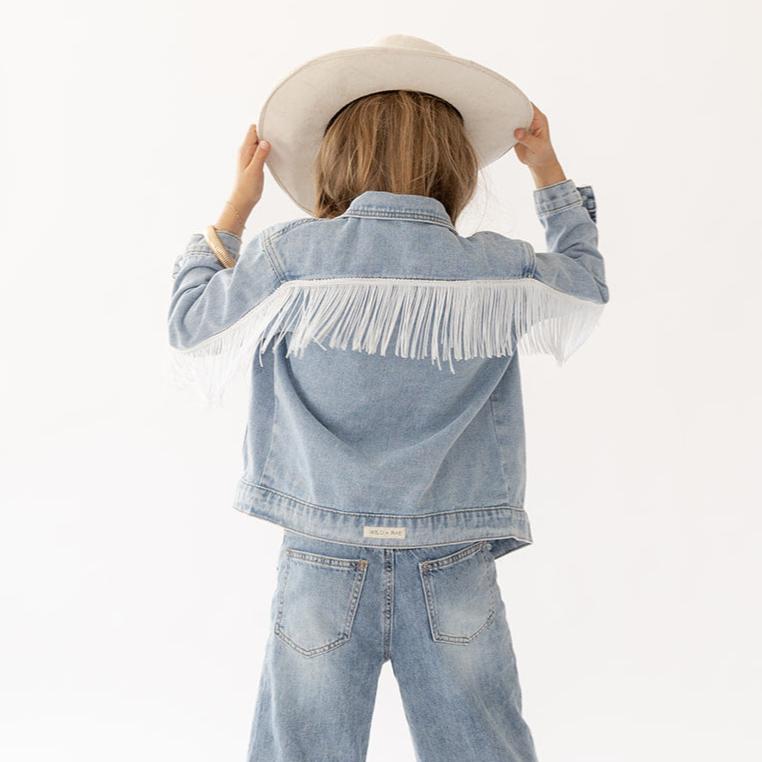 Kamila Cowgirl Fringe Denim Jacket