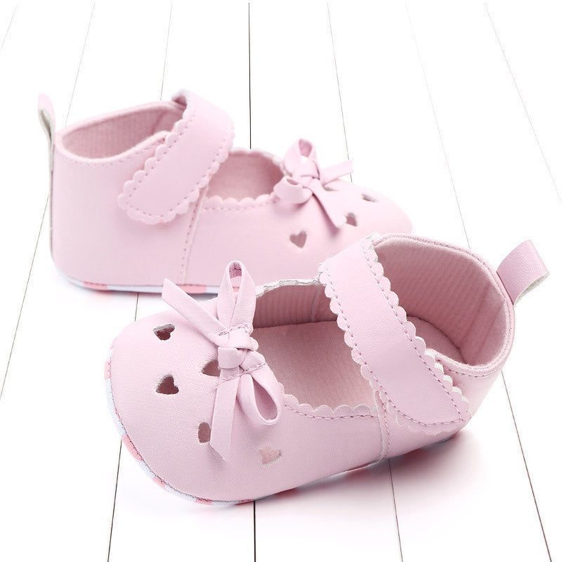 Alianna Bow Plain Color Princess Shoes