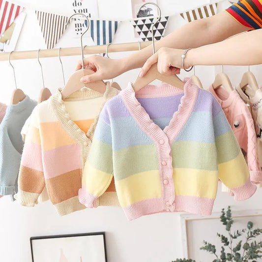 Layla Autumn New Coat Knitted Cardigan Baby Sweater Top