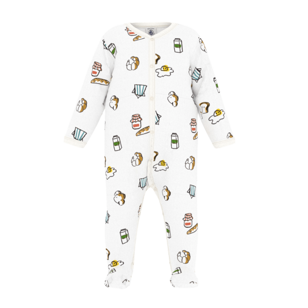 Ezekiel Petit Bateau - Breakfast Print Baby Romper