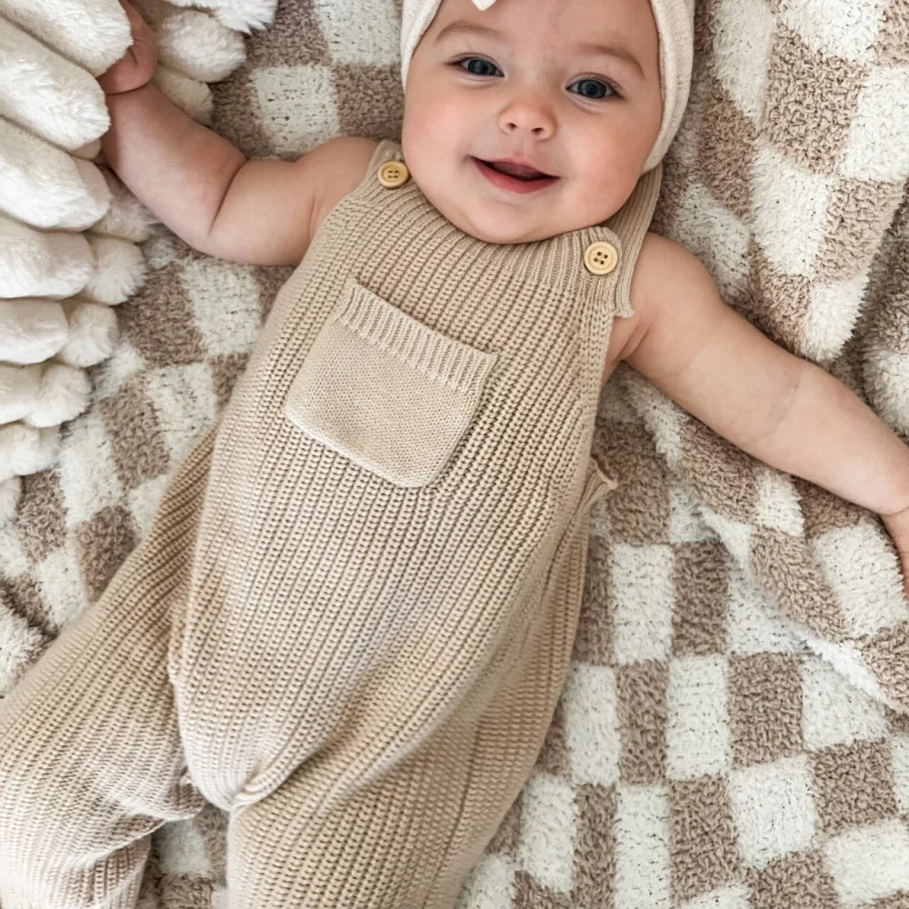 Front Pocket Cable Knitted Jumpsuit