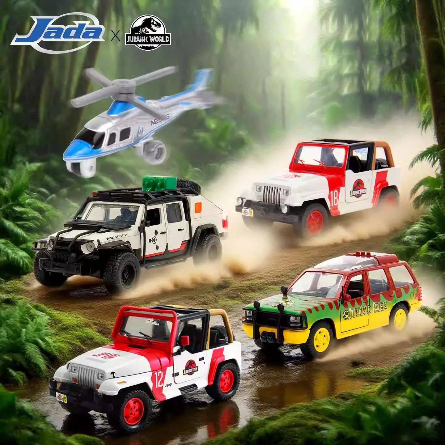 JADA 1:32 Diecast Alloy Car Model Fast Furious Jurassic Back Future Metal Toy Vehicle Collection Kids Gift Official Licensed