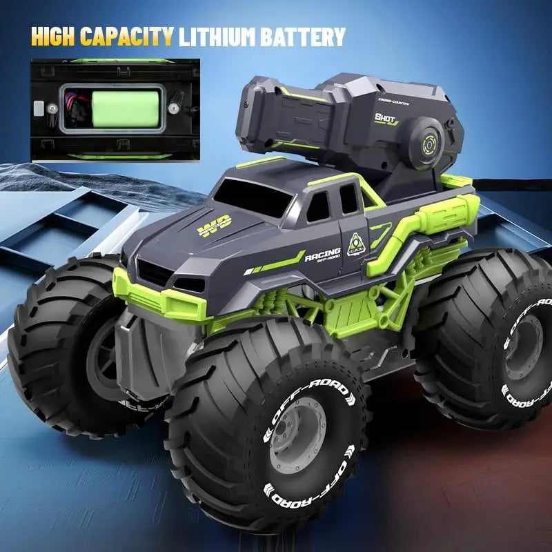 HYPERLIVING Amphibious Remote Control Car, RC Car with Shoot Water Toys, Stunt Vehicle Radio Controlled Car 360° Waterproof Water Cannon Truck Toy Kids Gifts for 6+ Years Boys Girls