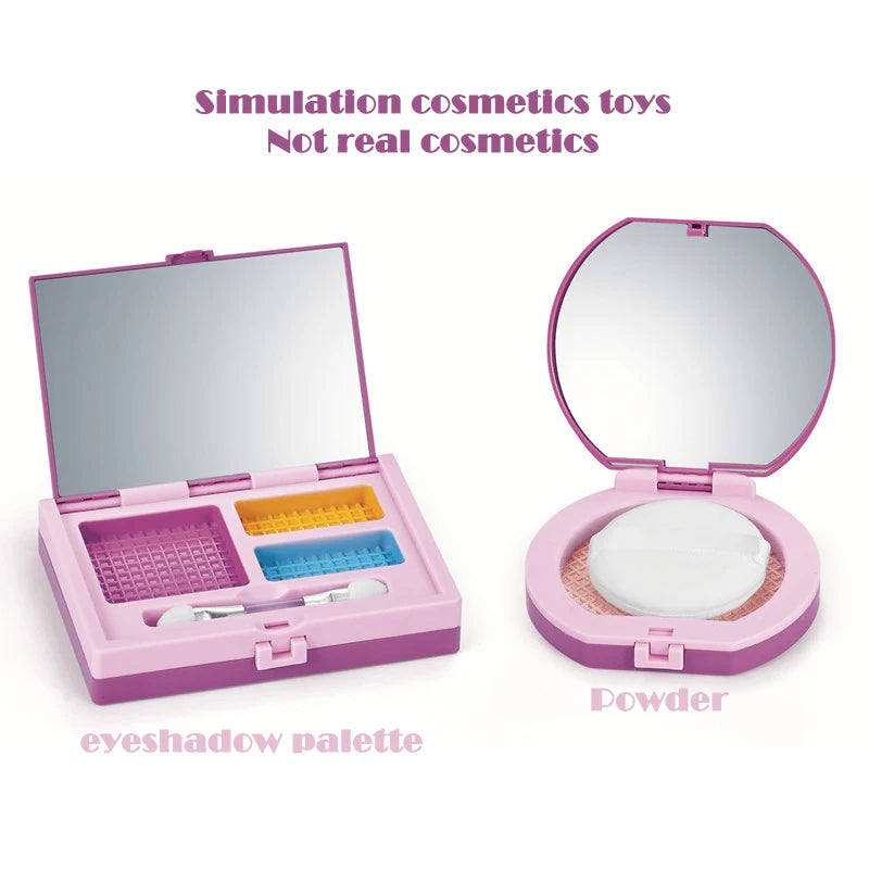Girls' Pretend Play Makeup Kit, Ages 3+, Realistic Cosmetic Game Set with Illuminated Makeup Light - Ideal Gift for Birthday