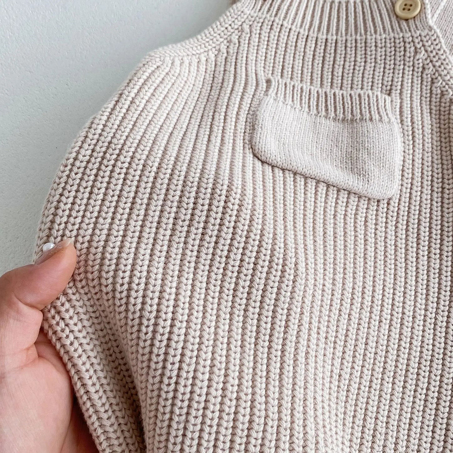 Front Pocket Cable Knitted Jumpsuit