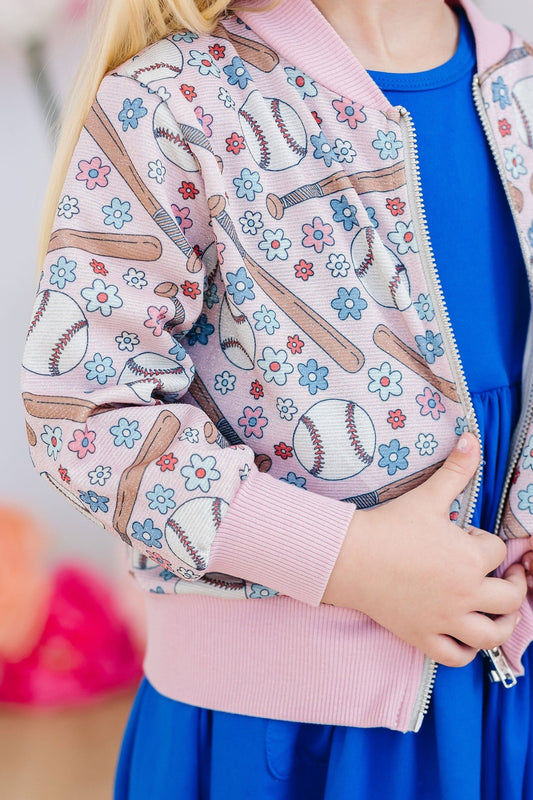 Delcia Batter Up Shimmer Printed Jacket