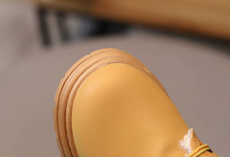 Servia Kids Winter Ankle Boots - Non-Slip Lace Up Boots with Zipper