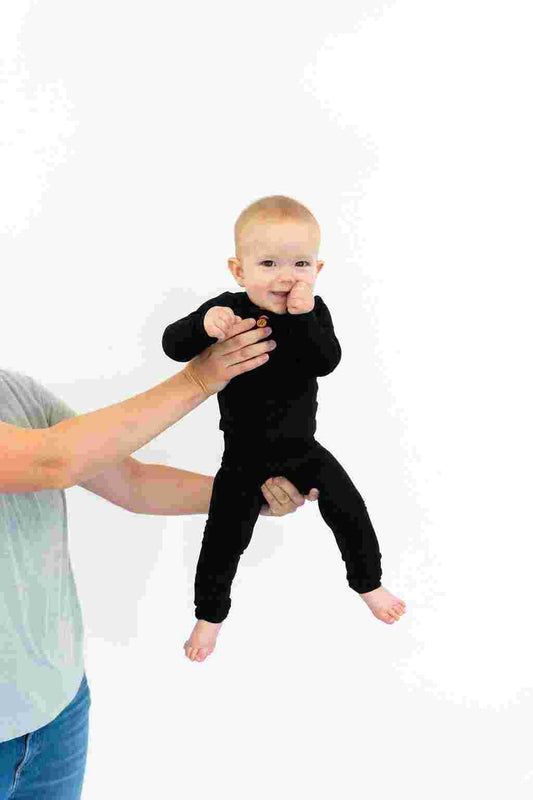 Black Infant Bamboo Clothing Set for Comfort