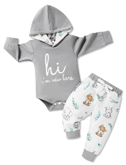Gaupafmb Baby Boy Outfits Letter Print Hoodies