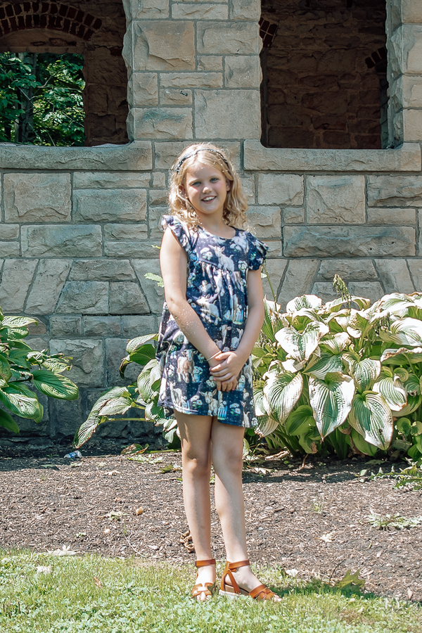 Liannie Give It All Your Goat Milk Silk Flutter Dress