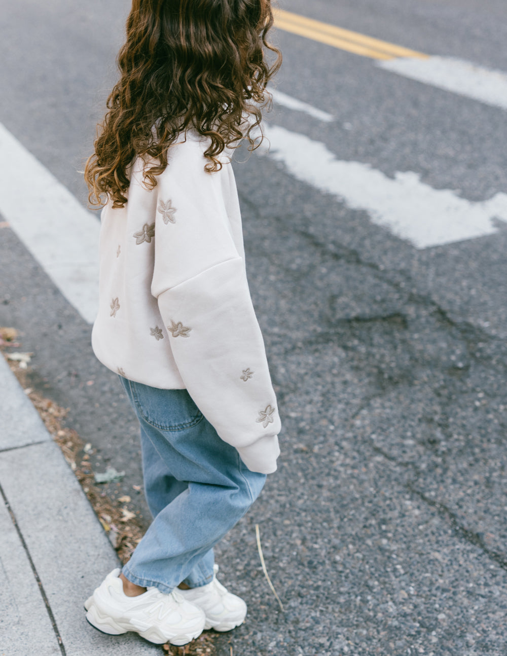 Fermina Floral Kids Half-Zip