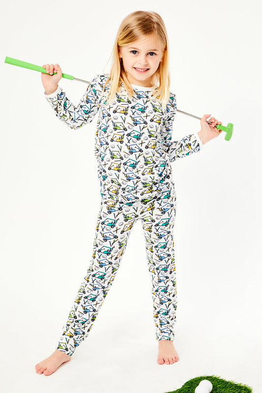 Ezra Long Sleeve Pajama Set - Golf