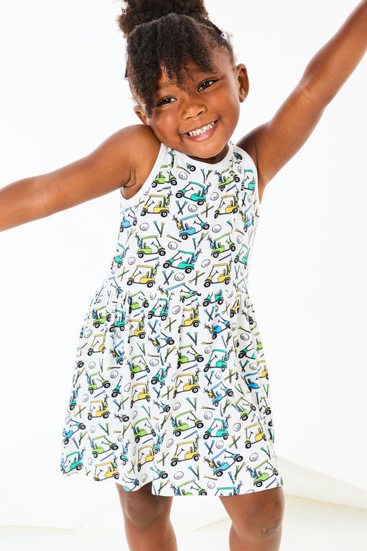 Hudson Stretchy Sleeveless Twirl Dress - Golf