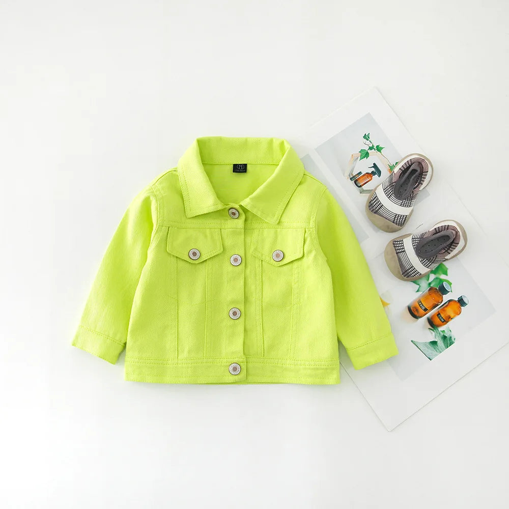 Zoila Baby Girls Jacket Casual Solid colors Comfortable