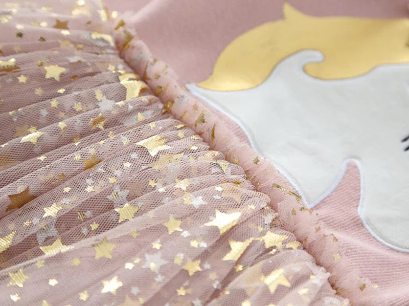 Unicorn Dresses for Baby Girls - Summer Knitted Party Dress