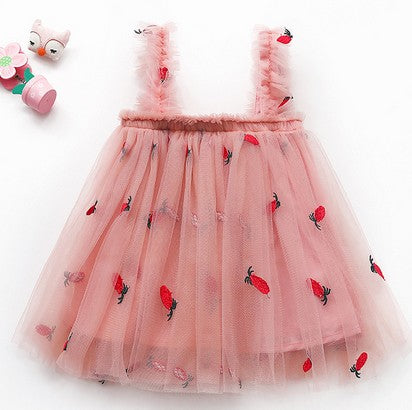 Ella Toddler Girls Summer Princess Dress with Embroidery