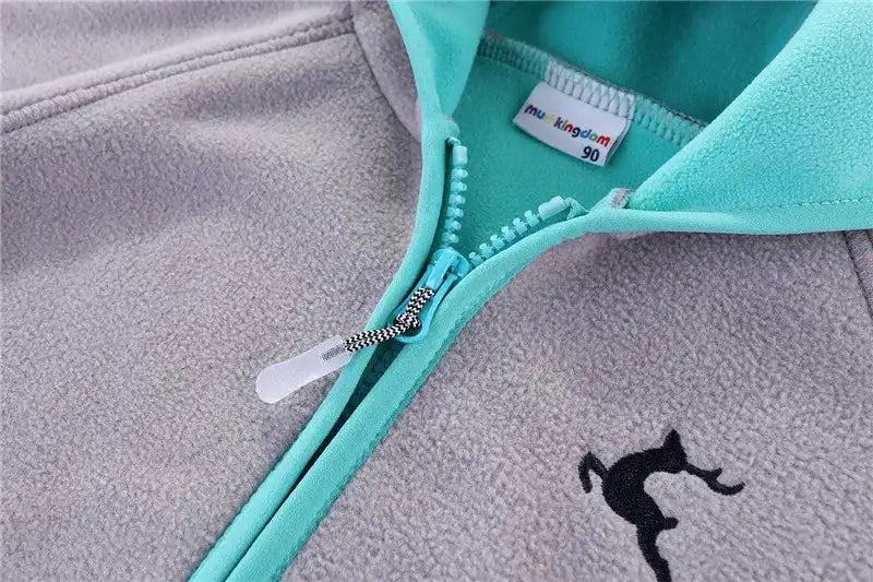 Bleinny Girls Hooded Fleece Jacket Windbreaker Zip up Reindeer Outerwear