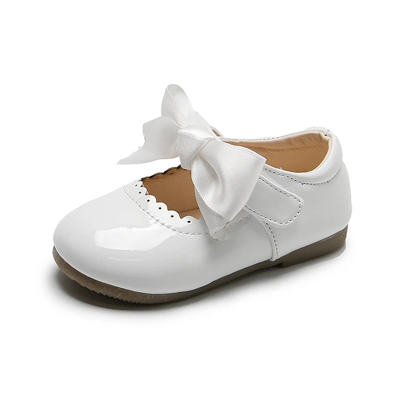 Spring Autumn Baby Girls Shoes Cute Bow Patent Leather Princess Shoes