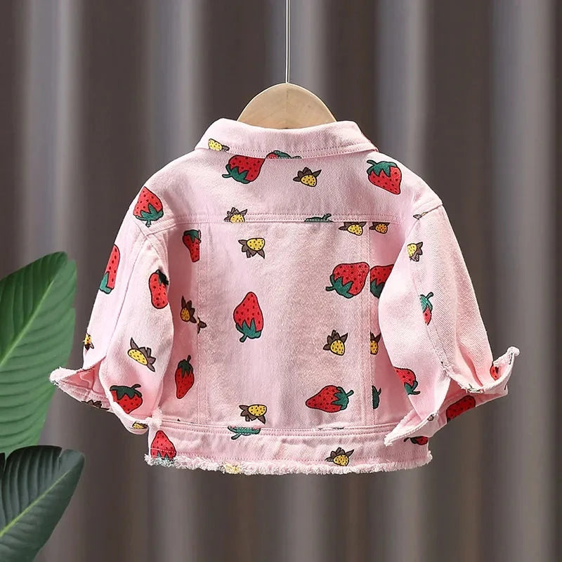 Nadia Baby Girl Jacket Long-Sleeve Strawberry print