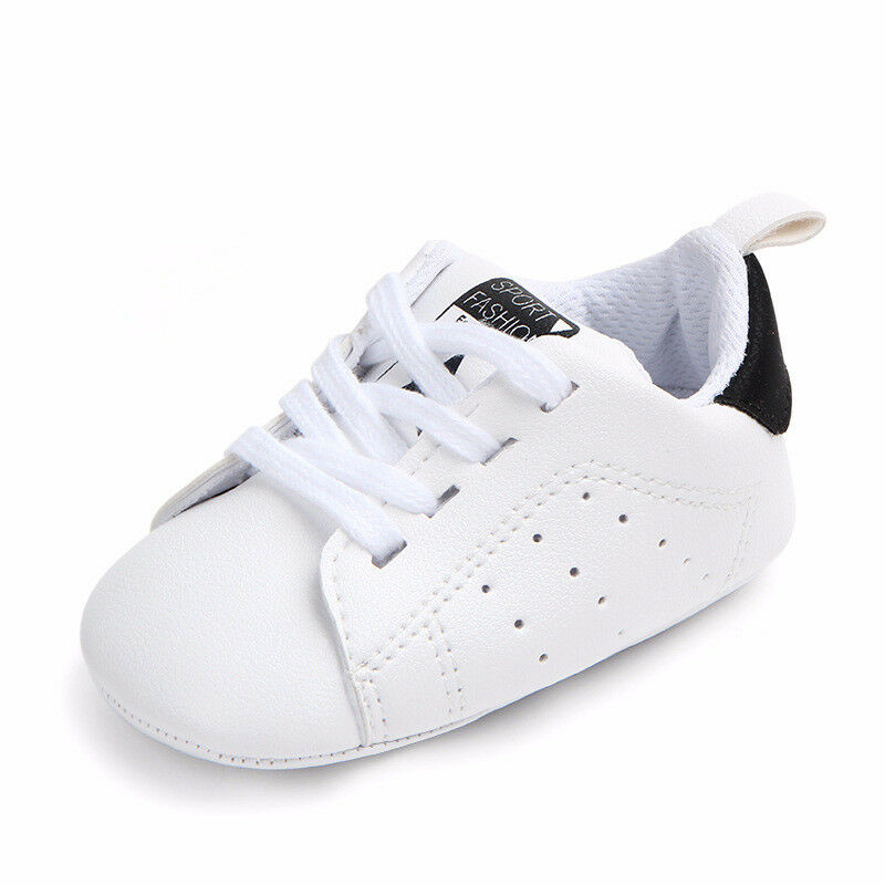 Baby Boys Girl Crib Shoes 0-18M Toddler Soft Soled Lace up - GuGuTon