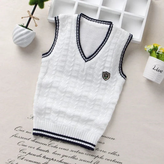 Frank School Uniform Sleeveless Sweaters