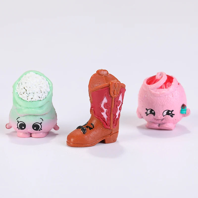 No Repeat 5/10pcs Mixed Seasons Shopping Vegetable Fruit Furniture Dolls Action Figure Family Kids Playing Toys Christmas Gift
