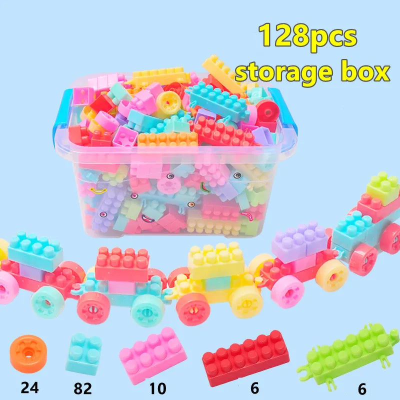 108pcs 128pcs Baby Building Blocks DIY Bulk Safety Bricks Toy