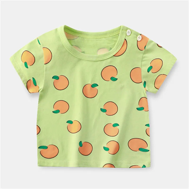 Gael Short Sleeve Cartoon Print Tees - GuGuTon baby store - Baby Fashion - Toddlers Outfits - Babies Outfits - Toddler Clothes - Kids Clothing - Newborn Clothes - Newborn Wear - Kids Wear - Trending Clothes - Trending Outfits - Fall Fashion - Winter Fashion - Girls Clothes - Boys Clothes - Babies Wear - Kids Accessories - KidsWear - Summer Clothes - Summer Fashion - Summer Trend - Falls Sweaters - Tops - Bottom - Jeans - Blouse - Dresses - Newborn Dresses - Toys