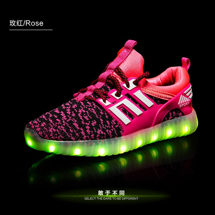 Luminous Kids Sneakers Boys Childre Flashing Shoes Childle Led - GuGuTon
