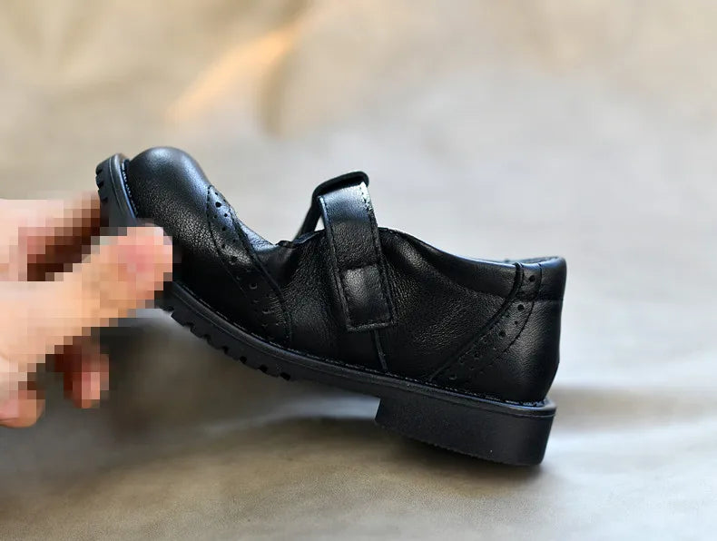 Children shoes British leather princess shoes Geniune leather shoes baby shoes spring autumn models single shoes campus soft sho