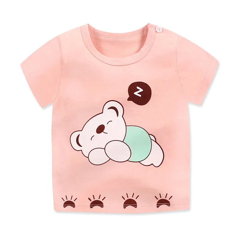 Gael Short Sleeve Cartoon Print Tees - GuGuTon baby store - Baby Fashion - Toddlers Outfits - Babies Outfits - Toddler Clothes - Kids Clothing - Newborn Clothes - Newborn Wear - Kids Wear - Trending Clothes - Trending Outfits - Fall Fashion - Winter Fashion - Girls Clothes - Boys Clothes - Babies Wear - Kids Accessories - KidsWear - Summer Clothes - Summer Fashion - Summer Trend - Falls Sweaters - Tops - Bottom - Jeans - Blouse - Dresses - Newborn Dresses - Toys