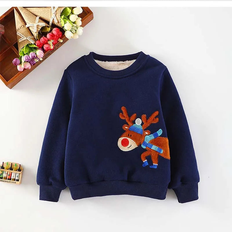 Teodoro Cartoon Elk Pullover Sweater - GuGuTon baby store - Baby Fashion - Toddlers Outfits - Babies Outfits - Toddler Clothes - Kids Clothing - Newborn Clothes - Newborn Wear - Kids Wear - Trending Clothes - Trending Outfits - Fall Fashion - Winter Fashion - Girls Clothes - Boys Clothes - Babies Wear - Kids Accessories - KidsWear - Summer Clothes - Summer Fashion - Summer Trend - Falls Sweaters - Tops - Bottom - Jeans - Blouse - Dresses - Newborn Dresses - Toys