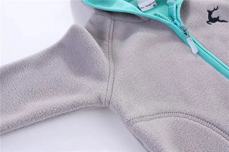 Bleinny Girls Hooded Fleece Jacket Windbreaker Zip up Reindeer Outerwear