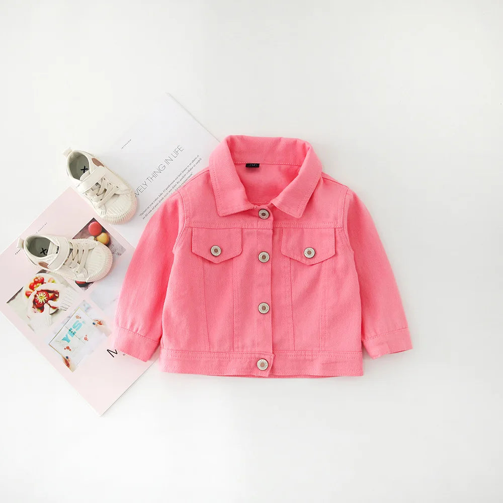 Zoila Baby Girls Jacket Casual Solid colors Comfortable