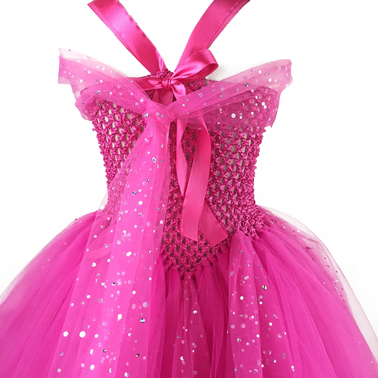 Gina Girls Pink Tulle Tutu Dress for Kids - Sparkle Party Gown